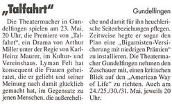 Talfahrt