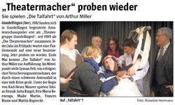 Theatermacher spielen „Die Talfahrt“ von Arthur Miller